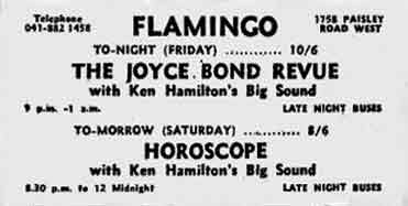 Flamingo Paisley Road West Advert